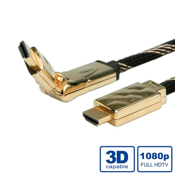 Roline HDMI Ethernet v1.4 360° kábel 2.0 m (11.04.5507-10) (11.04.5507-10)