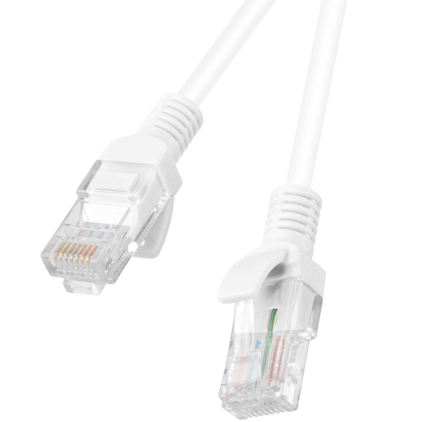 Кабел Lanberg UTP Patch cord, 1.5 m, Бял