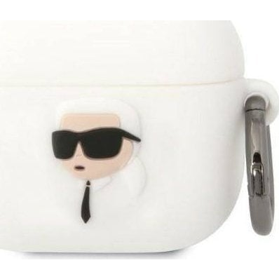 CG MOBILE KARL LAGERFELD 3D LOGO NFT KARL HEAD szilikon tok (karabíner) FEHÉR Apple AirPods 3 (KLA3RUNIKH)