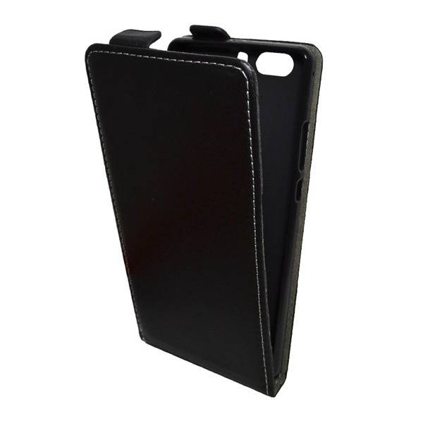 Tok álló, bőr hatású (FLIP, lefelé nyíló, szilikon tartó) FEKETE [Huawei P9 Plus] (5996457654499)