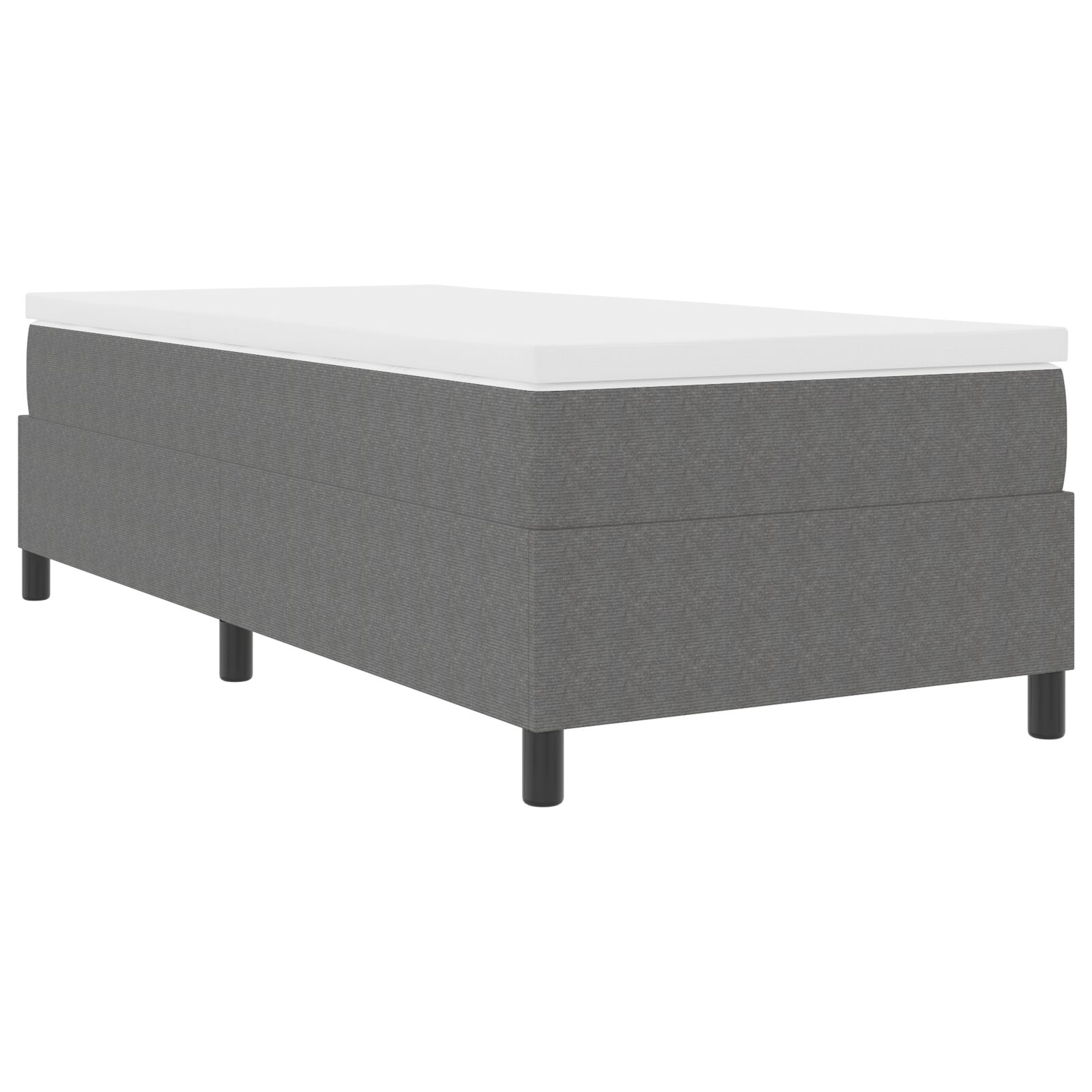 Boxspring Ágy Világosszürke 80x200 cm Kordbársonyos Szövet (3337377)