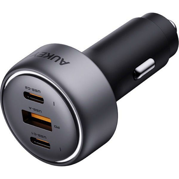 Aukey Pathfinder 66W 3-Port Car Charger Black