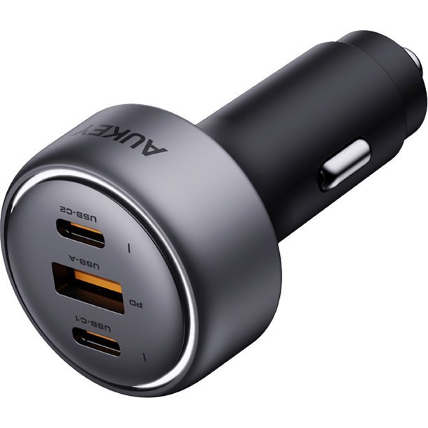 Aukey Pathfinder 66W USB-s töltőkészülék 66 W 2x USB-C®, 1x USB-A Power Delivery, PPS Személygépkocsi, Tehergépjármű Gyorstöltő (CC-P1)