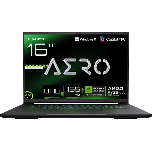 GIGABYTE AERO X16 16" WQXGA (165Hz), AMD Ryzen AI 7 350 (8C/5Ghz), 32GB, 1TB SSD, RTX 5070, Win11 Home, US bill, szürke