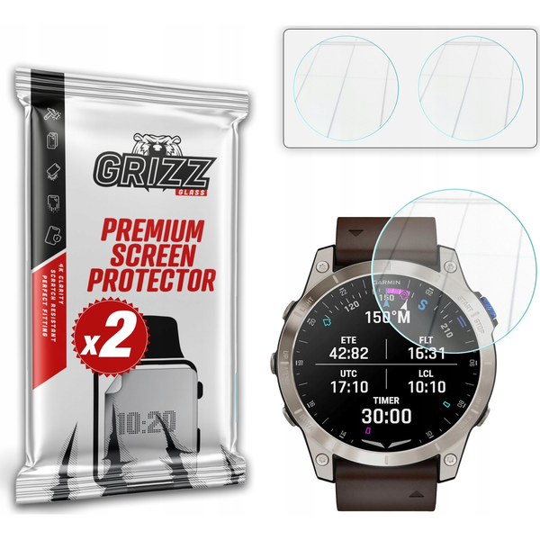Szkło hybrydowe GrizzGlass HybridGlass do Garmin D2 Mach 1 47mm