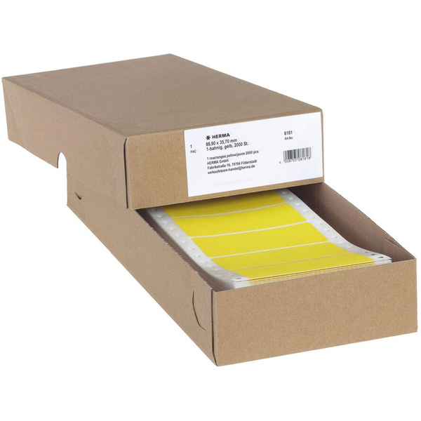 HERMA Computeretiketten gelb 88,9x35,7   mm Papier  2000 St.
