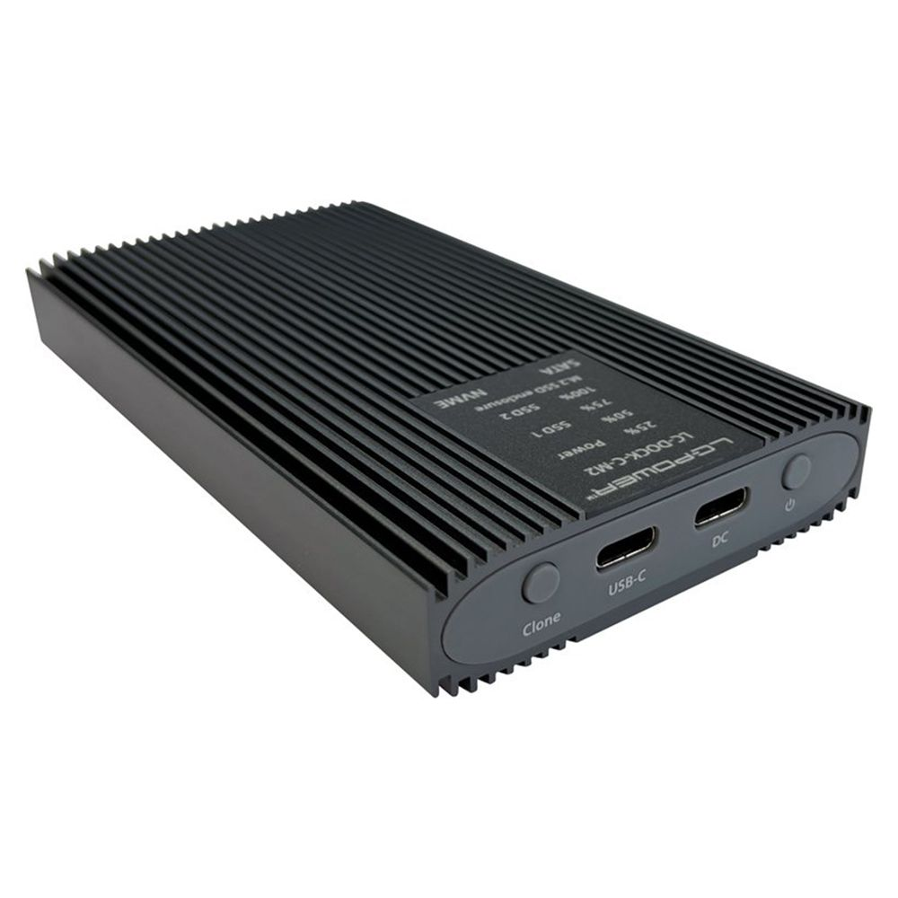 LC-Power LC-DOCK-C-M2 M.2 2280 NVMe/SATA3 USB3.2 Gen2×1 C dokkoló fekete (LC-DOCK-C-M2)