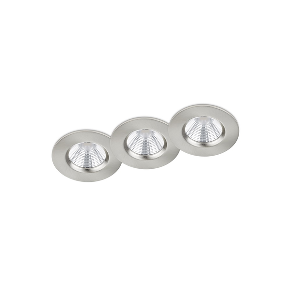 Trio ZAGROS 650710307 Окачена лампа за таван мат никел метал вкл. 3 x SMD, 5.5W, 3000K, 345Lm 345 lm IP65 A