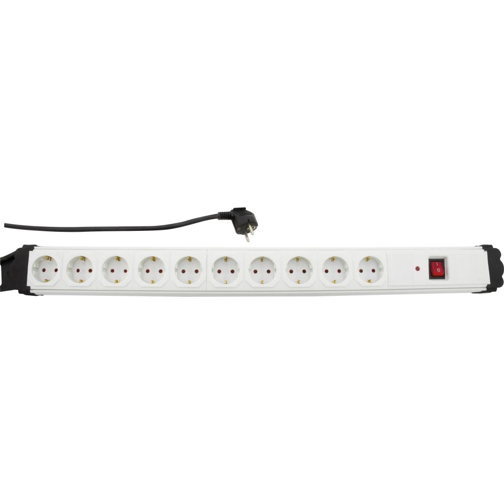 REV 0512523555 Elosztó kapcsolóval 10 részes Fehér Védőérintkezős 2m (r0512523555)