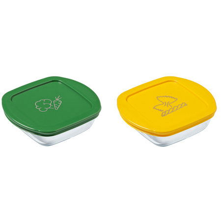 PYREX 913S571/7646 Ételtároló doboz szett, négyzet alakú, 2 db (3426470297738)