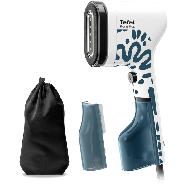 Tefal Pure POP Home & Travel DT2040E1 aparat de călcat vertical cu aburi Vaporizator haine manual 0,07 L 1300 W Albastru, Alb