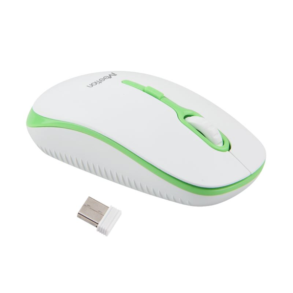 Meetion R547 vezeték nélküli egér fehér-zöld (MT-R547WH+GREEN)