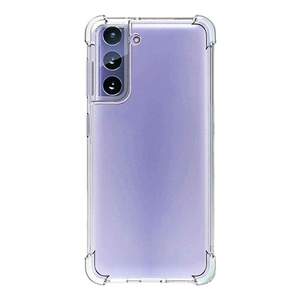 Силиконов протектор за телефон Samsung Galaxy S21 Fe (Sm-G990) (средно удароустойчив, ъгъл с въздушна възглавница) прозрачен