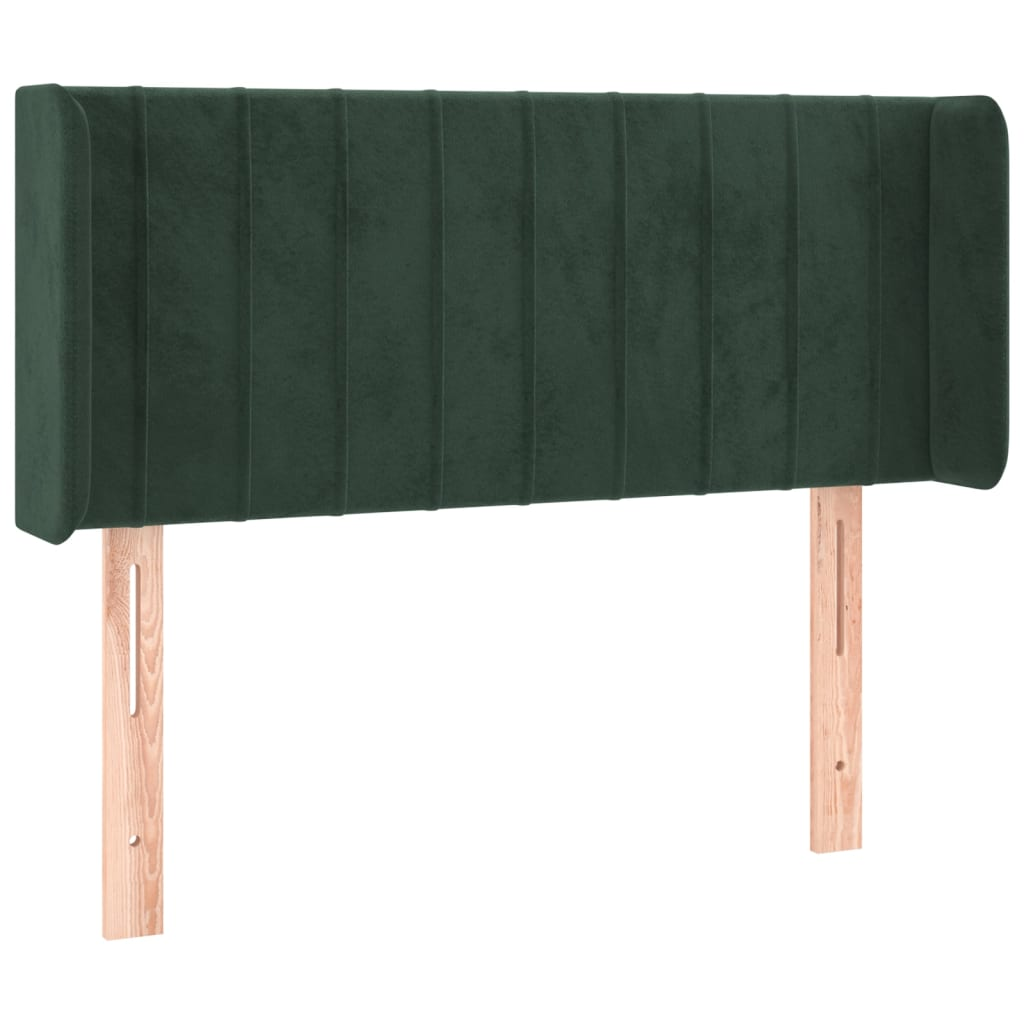 sötétzöld bársony fejtámla 83x16x78/88 cm (3119039)