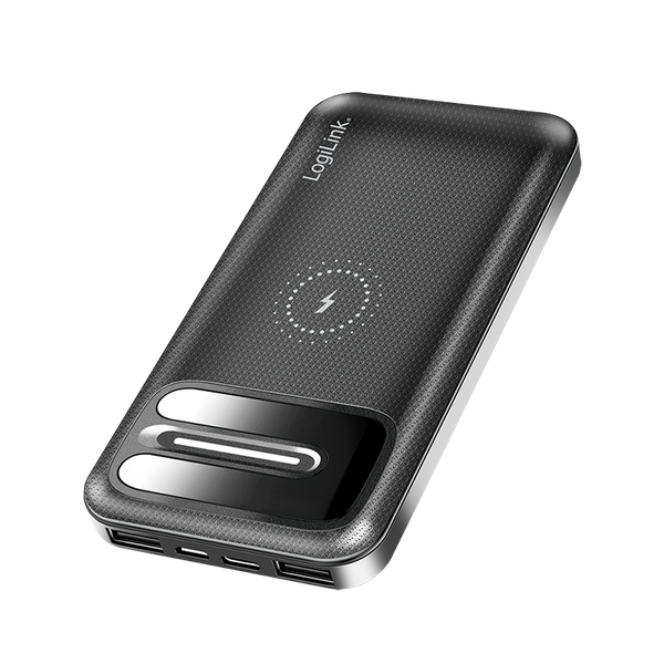 Logilink Power bank 8000 mAh, vezeték nélküli töltés, + 2x USB-A (PA0305)