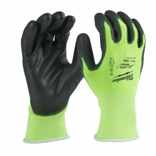Защитни ръкавици Milwaukee, полиуретан, зелено/черно, M/8