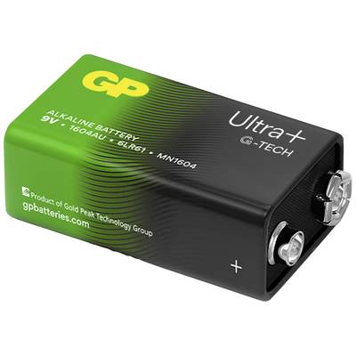 GP  Ultra Plus 9V-os elem Alkáli mangán 9 V 1 db (ULP1604A442C1)