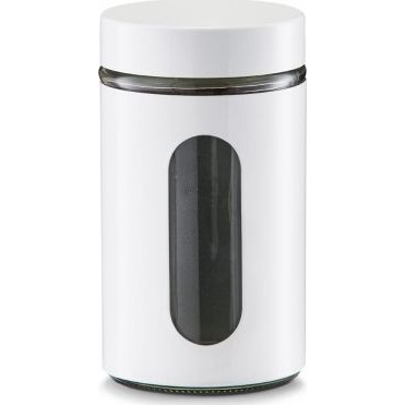  Zeller Zeller, Metalowy, okrągły pojemnik, 900 ml, kol. biały