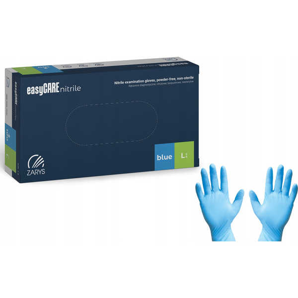  Rękawice nitrylowe, EASYCARE, 100 szt., rozmiar XL, niebieskie