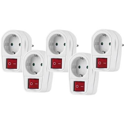 Renkforce Kapcsolható köztes dugalj 2 pólusú Fehér (2050005519623)