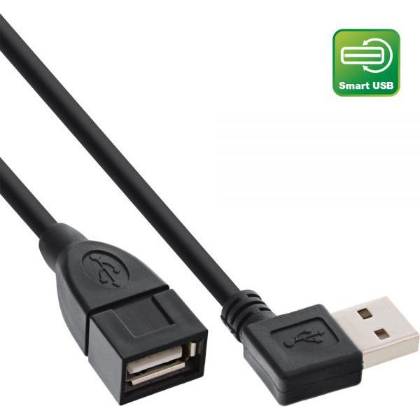 InLine 34602R USB kábel USB 2.0 0,2 M USB A Fekete (34602R)