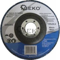  Geko Tarcza włóknina ścierna do metalu 125x22,2mm - G00385