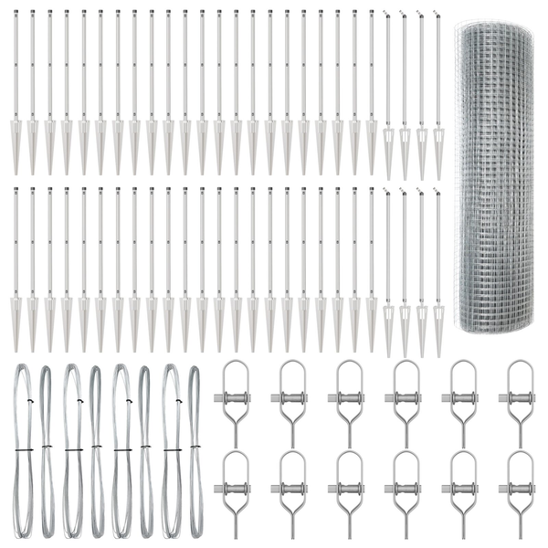 hegesztett drótkerítés 13 cölöppel 0.5x100 m galvanizált acélból