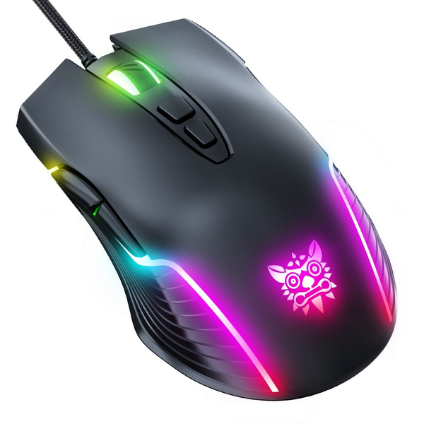 Mouse gaming cu fir Onikuma CW905 RGB 6400 DPI - Negru