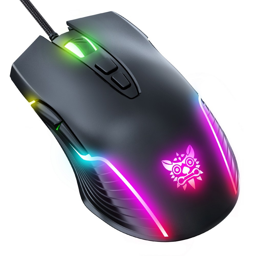 Onikuma CW905 RGB Vezetékes Gaming Egér 6400 DPI - Fekete (SUNS0284-B)