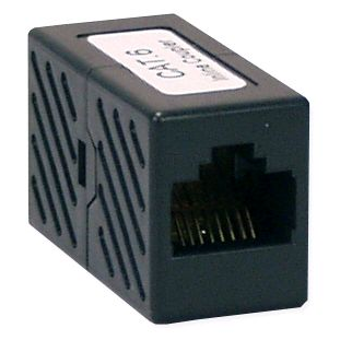 LogiLink Patchkabelverbinder 1:1 2x RJ45 Cat.6 UTP, schwarz