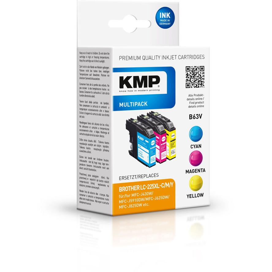 KMP (Brother LC-225XL) Tintapatron Multipack - Chipes (1530,4050)