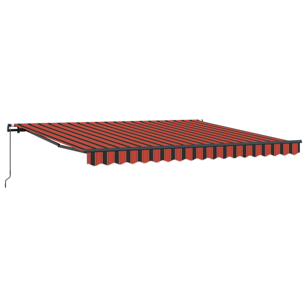 Kézi behúzható napellenző narancs és barna 400x350 cm