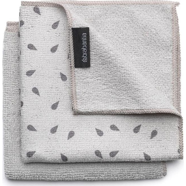 BRABANTIA SinkSide Microfibre Dish Cloths mikroszálas tisztítókendő. 2 db-os szett. világosszürke. 300x300 mm - 117688