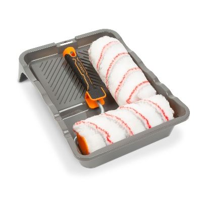 Handy festőhenger szett (2db poliészter festőhenger,műanyag nyél,festőtálca) (11180B) (11180B)