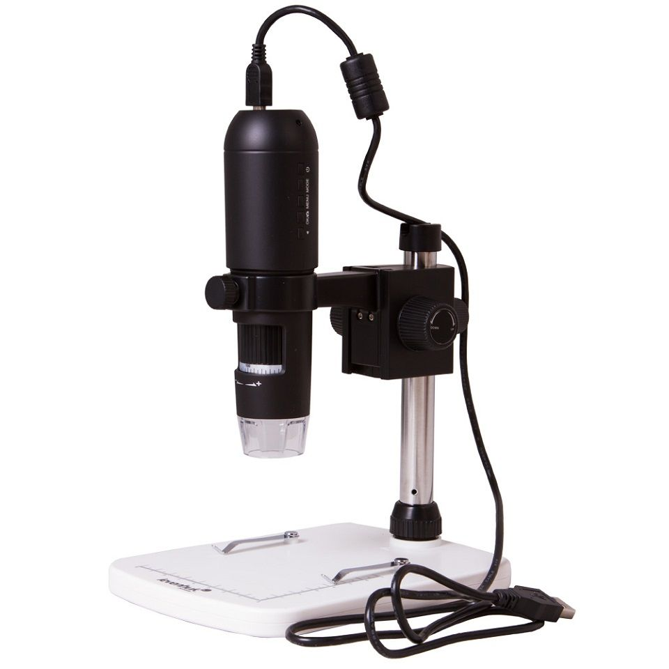 Levenhuk 20-200X digitális USB alkalmazott kutatás mikroszkóp készlet állvánnyal könyvvel DTX TV (70422) (70422)