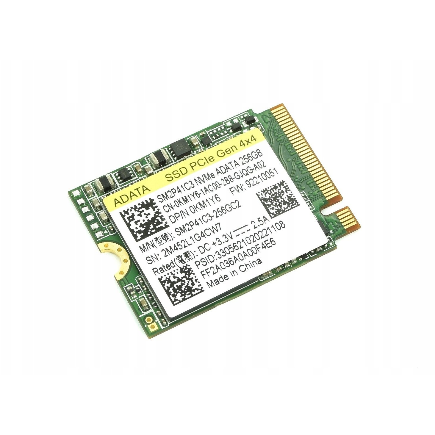 ADATA 256GB M.2 2230 SSD NVMe PCIe Gen3