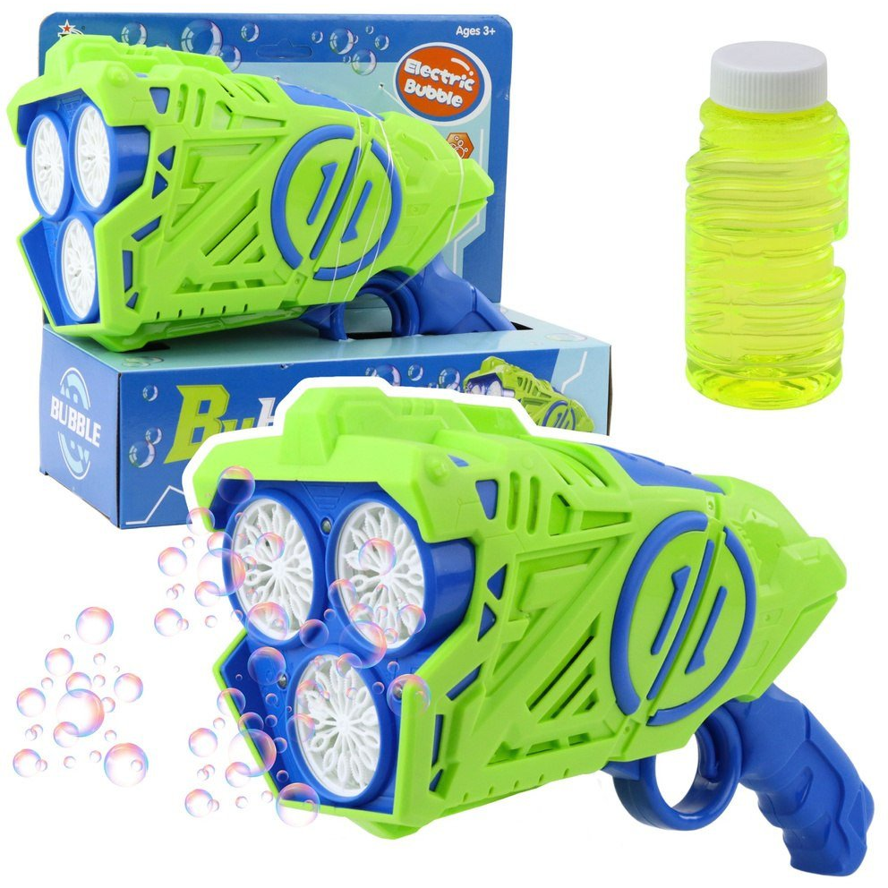 Elemmel működő Buborékpisztoly LED-es Lámpák Kék-zöld Színben- 23257 (23257)