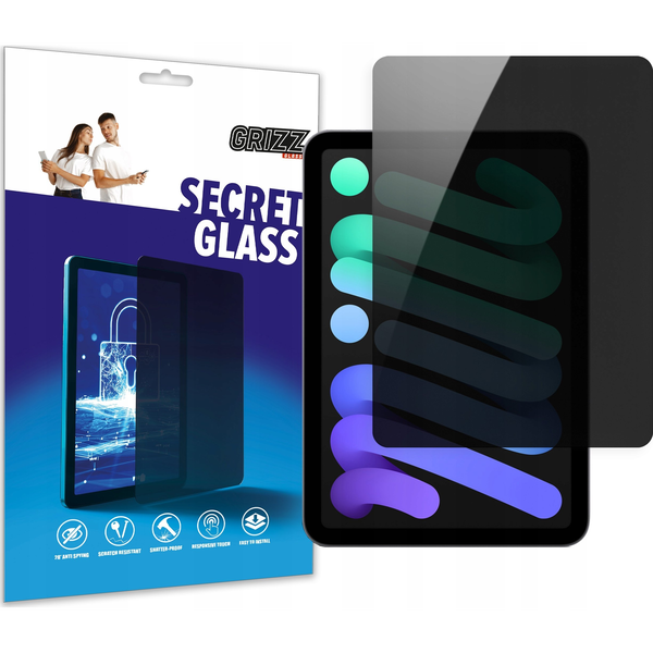 GrizzGlass Szkło prywatyzujące GrizzGlass SecretGlass do Apple iPad mini 8,3 cali (6. generacji)