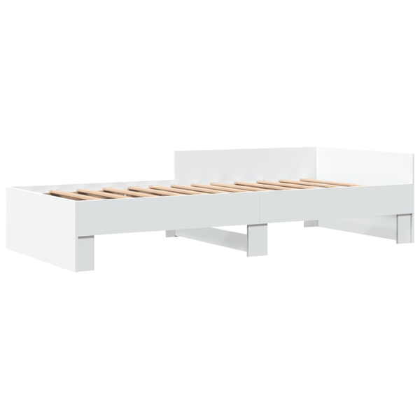 Cadru de pat, alb, 100x200 cm, lemn prelucrat