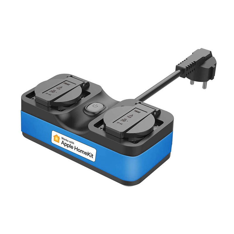 Meross MSS620HK Smart WiFi Túlfeszültség védő elosztó 2 aljzatos 0.28m - Fekete/Kék (MSS620HK-EU)