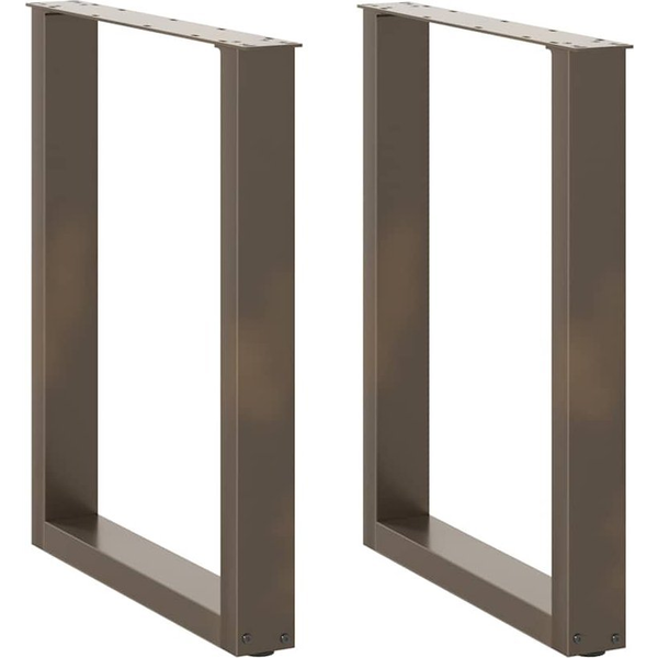 Patas Mesa Centro Forma U 2uds Acero Natural 60x(72-73)cm Acero Vidaxl
