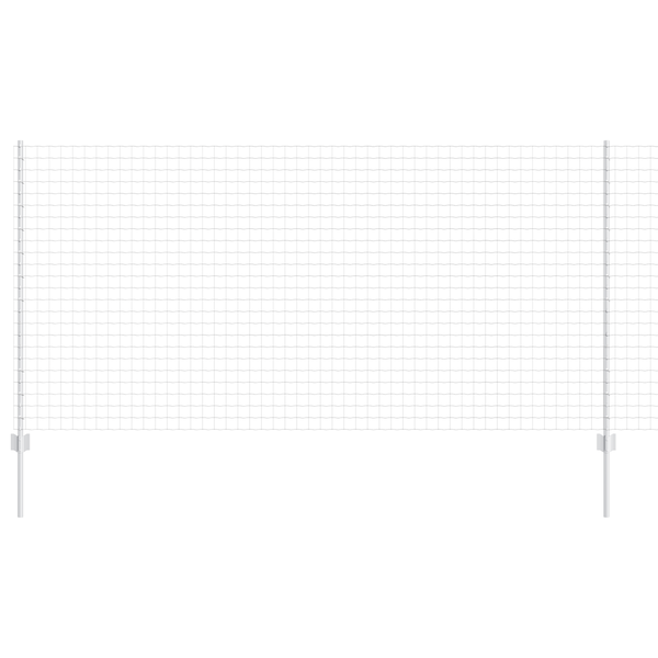 Euro Kerítés 10 db U Oszloppal Ezüst 1,2x10 m Acél