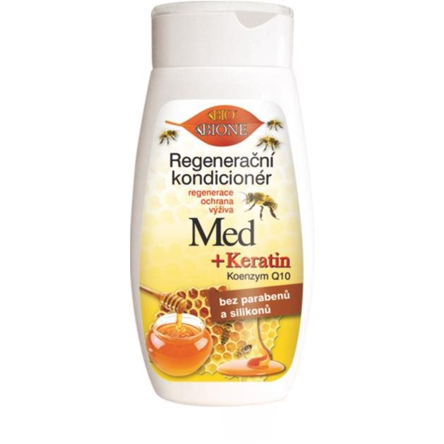 BIONE COSMETICS Bio Méz + Q10 Regeneráló kondicionáló 260 ml (8595061609580)