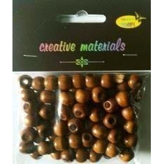 Koraliki drewniane brązowe ok 26g ok 150szt