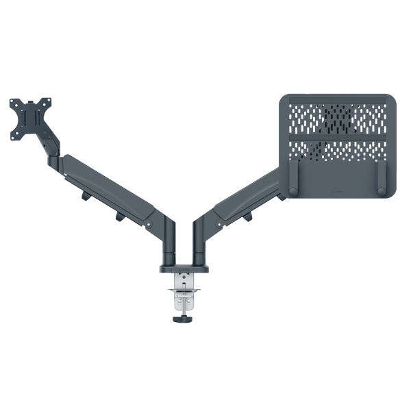 Leitz Ergo Dual 17"-32" LCD TV/Monitor fali tartó - Sötétszürke (1 Kijelző + Laptop)