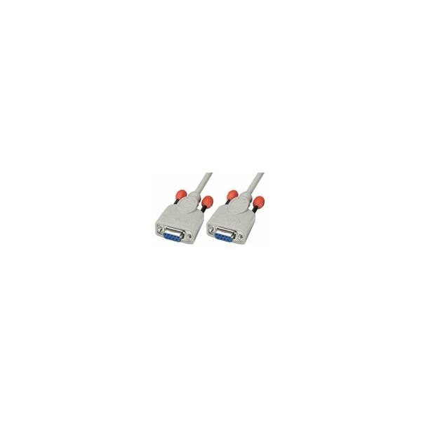Lindy 3m Null modem cable мрежов кабел Бяла 3 м