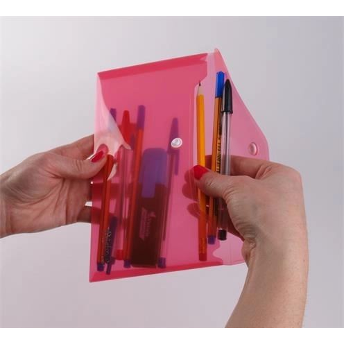 Victoria patentos irattartó tasak, DL (csekk) méretű piros (IDITDLP) (IDITDLP)