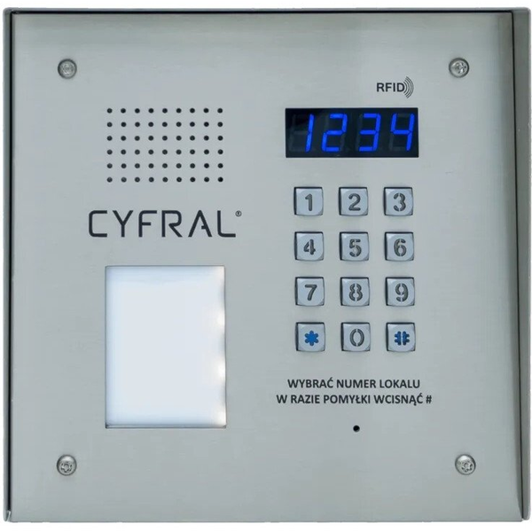 CYFRAL PC-2000RE PRO INOX CYFRAL Panel rozmówny z moduł elektroniki CC-2000 oraz czytnikiem RFID