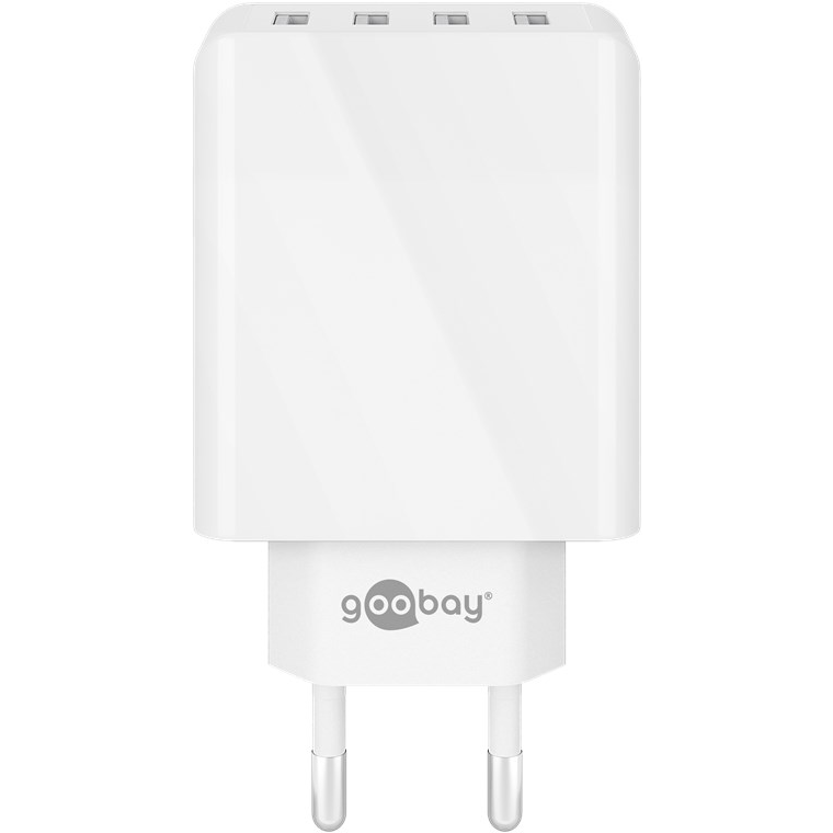 Goobay 44962 4x USB-A Hálózati töltő - Fehér (30W) (44962)