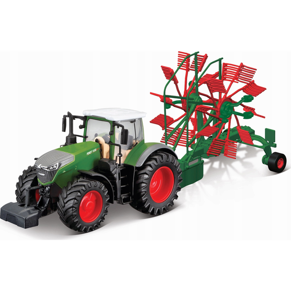  Bburago Bburago Fendt tractor + tedder flywheel, model vehicle